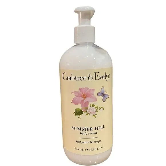 Crabtree & Evelyn SUMMER HILL 16.9oz Bath & Shower Gel 3 BODY WASH SOAP & Lotion - Picture 5 of 7